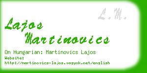 lajos martinovics business card